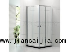 铝合金方形对角开趟门(6MM-8MM)淋浴屏