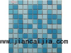 蓝混色陶瓷马赛克瓷砖水池泳池卫生间材料贴