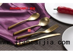 意大利 sambonet 完美曲线经典 镀金色精致西餐餐具